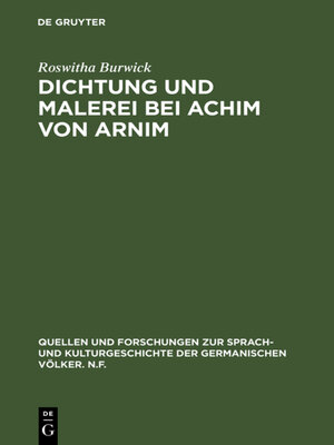 cover image of Dichtung und Malerei bei Achim von Arnim